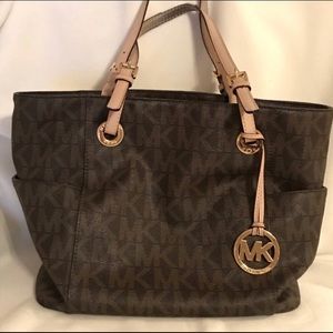 MK Brown Tote Bag